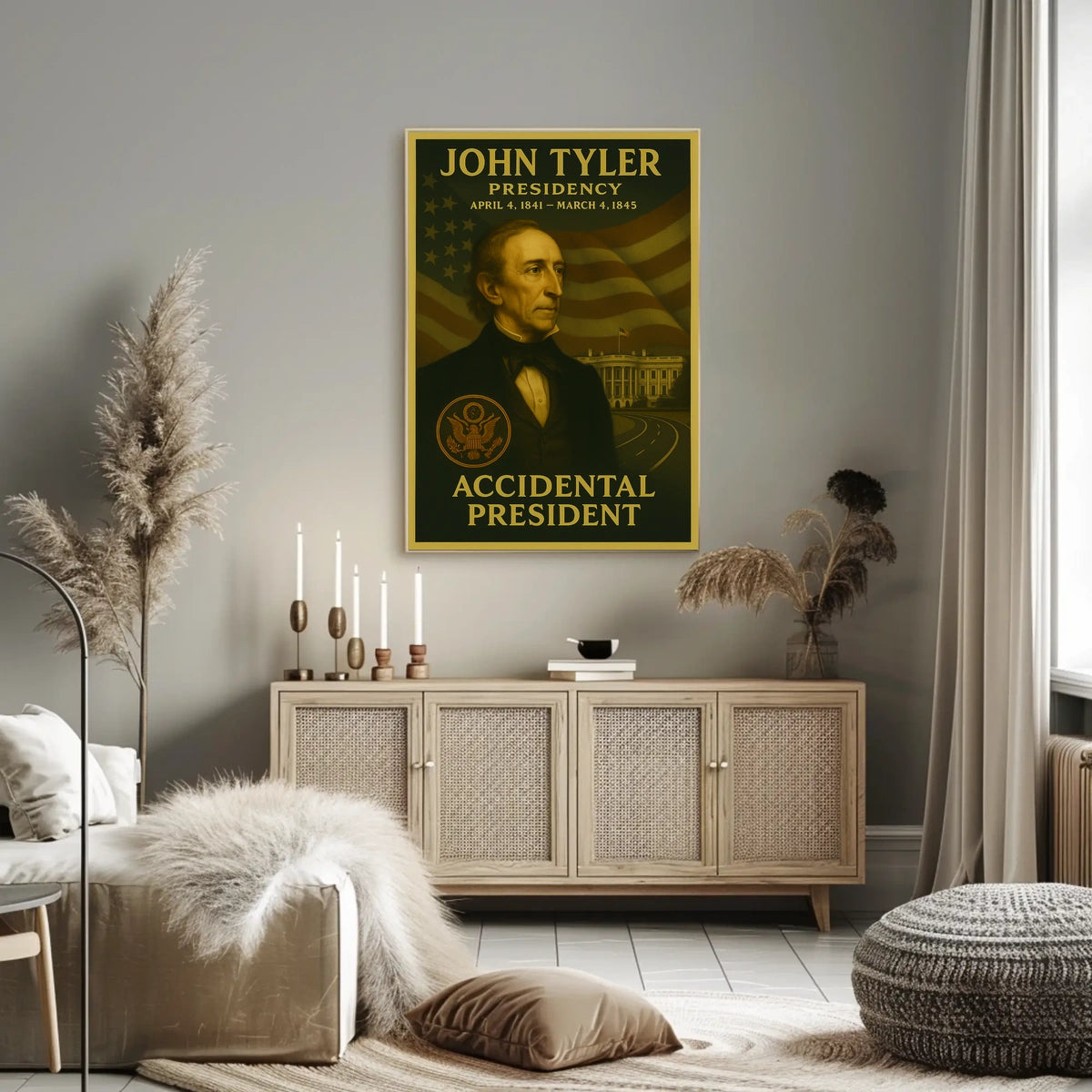 Accidental President John Tyler Historical or Presidential Poster