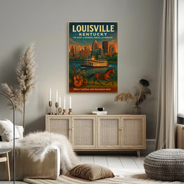 Louisville, Kentucky The Heart of Bourbon, Horses, and Heritage Poster