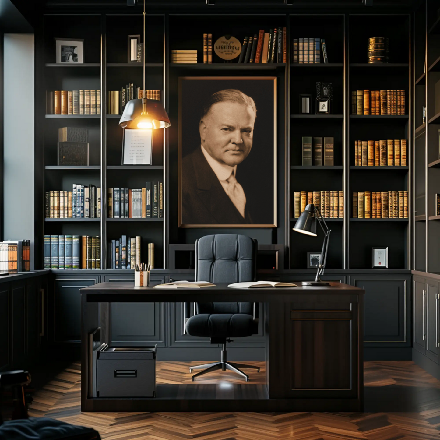 Herbert Hoover 31st President Sepia Photo