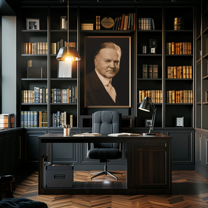 Herbert Hoover 31st President Sepia Photo