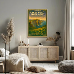 Ireland Vintage Travel Poster: Enchanting Landscapes Adventure