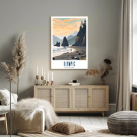 Tranquil Shores of Olympic Poster