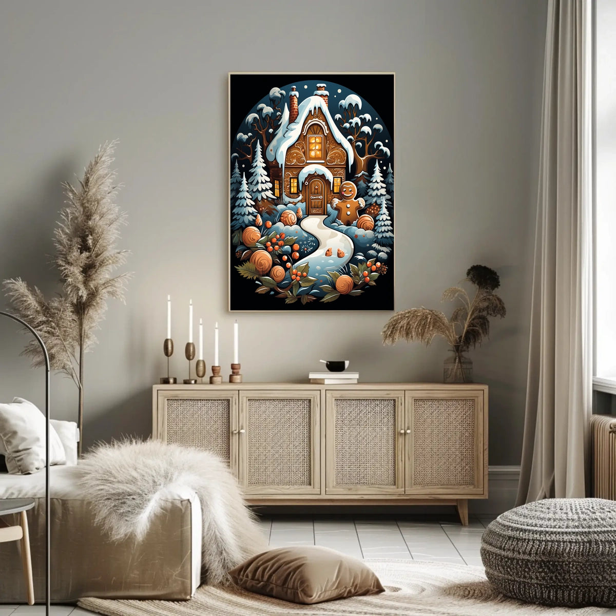Enchanted Gingerbread Cottage Poster