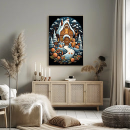 Enchanted Gingerbread Cottage Poster