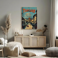 Vintage Florence Cityscape with Dome Travel Poster