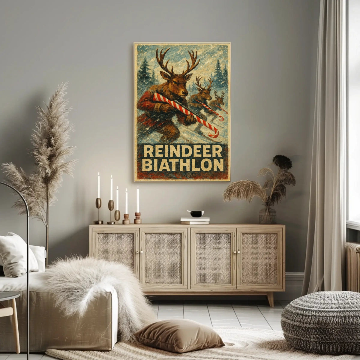 Reindeer Biathlon Poster