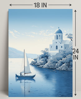 Tranquil Mediterranean Scene Poster PosterGoat