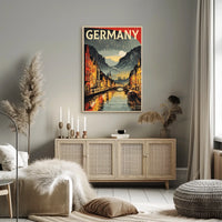Germany Scenic Rainy Cityscape Poster
