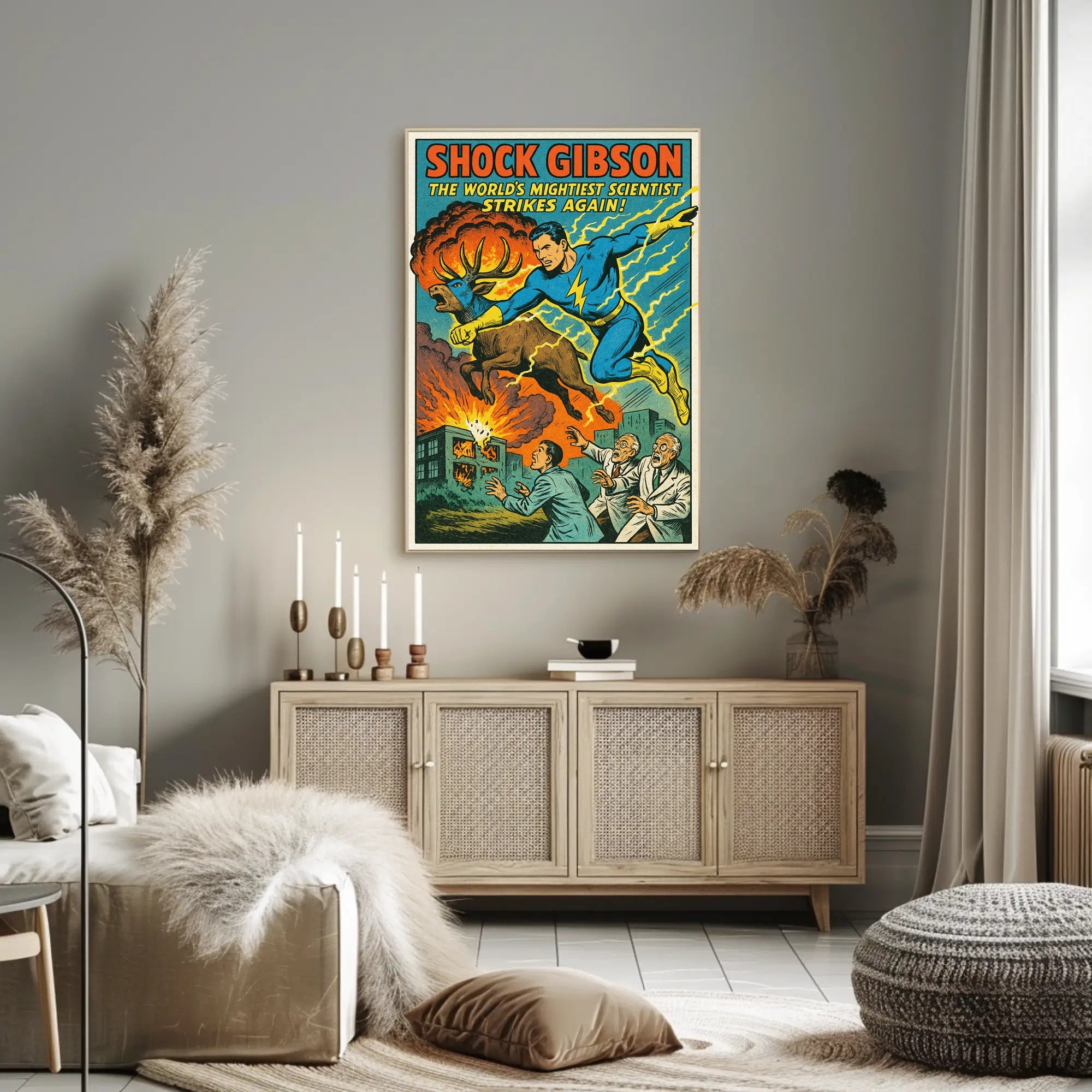 Shock Gibson The Worlds Mightiest Scientist Poster PosterGoat