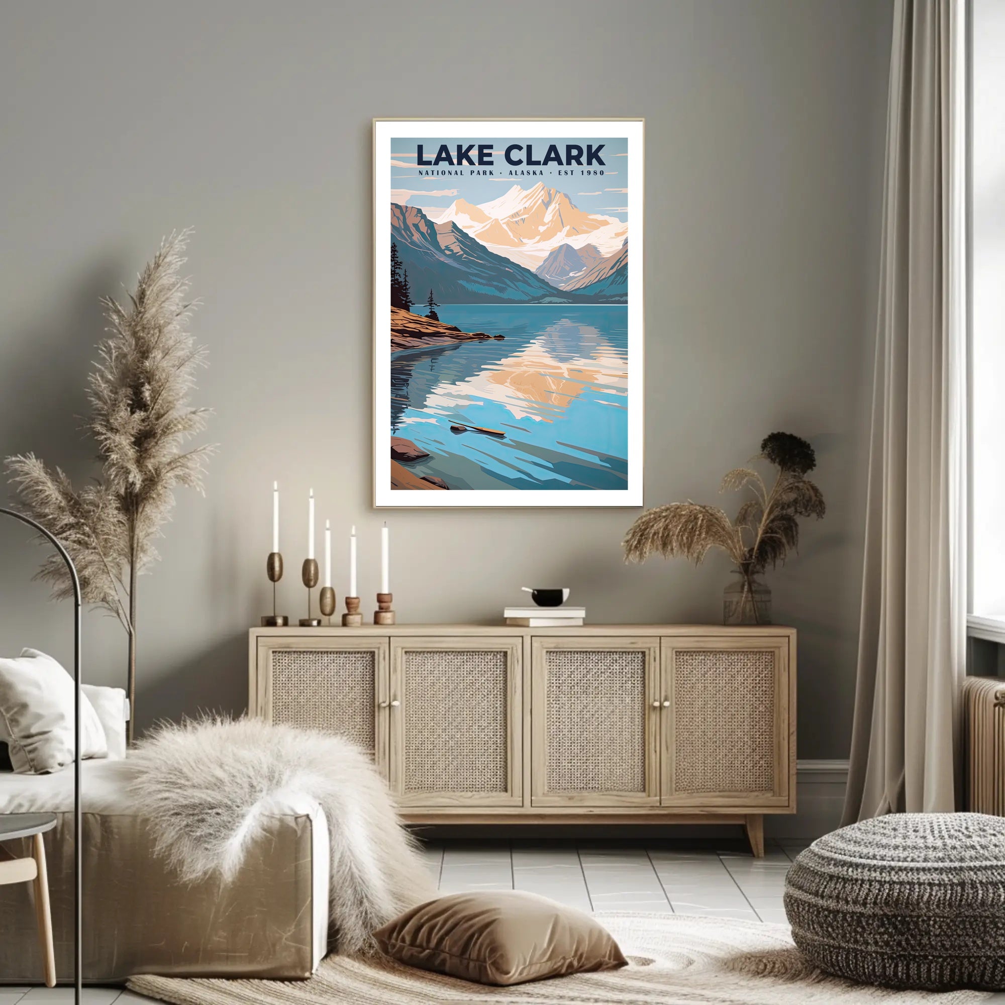 Lake Clark National Park Poster Scenic Travel Print