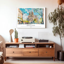 Vibrant Barcelona Poster