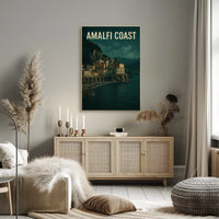 Amalfi Coast Poster Wall Art Scenic Print For Travel Lovers