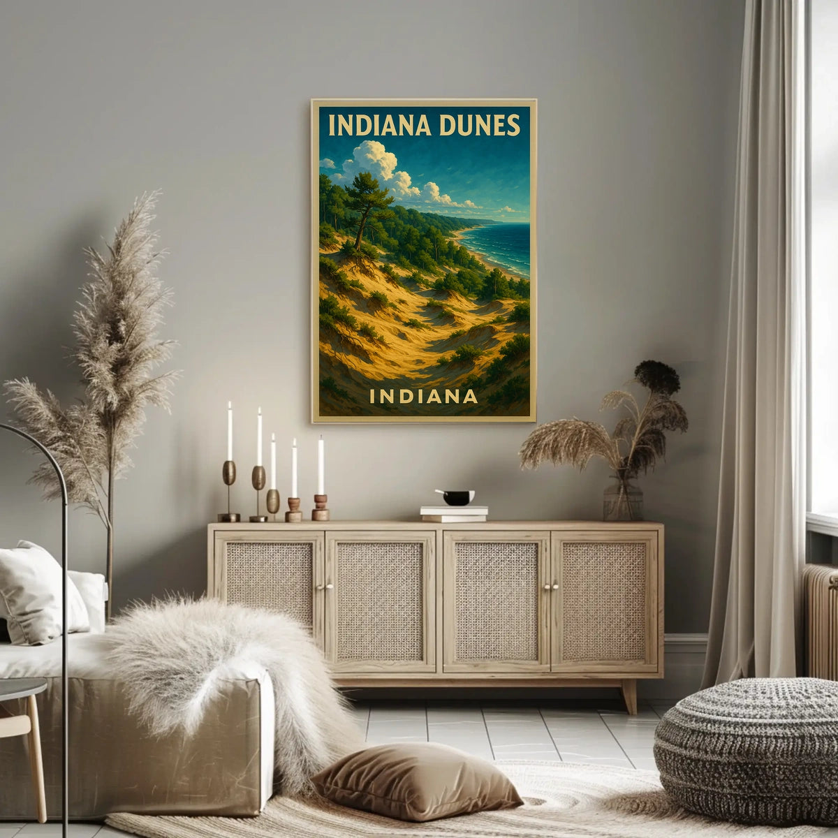 Indiana Dunes Scenic Landscape Poster