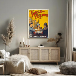 Three Friends Vintage Poster Wall Art Print