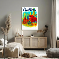 Dallas Landmarks Poster PosterGoat
