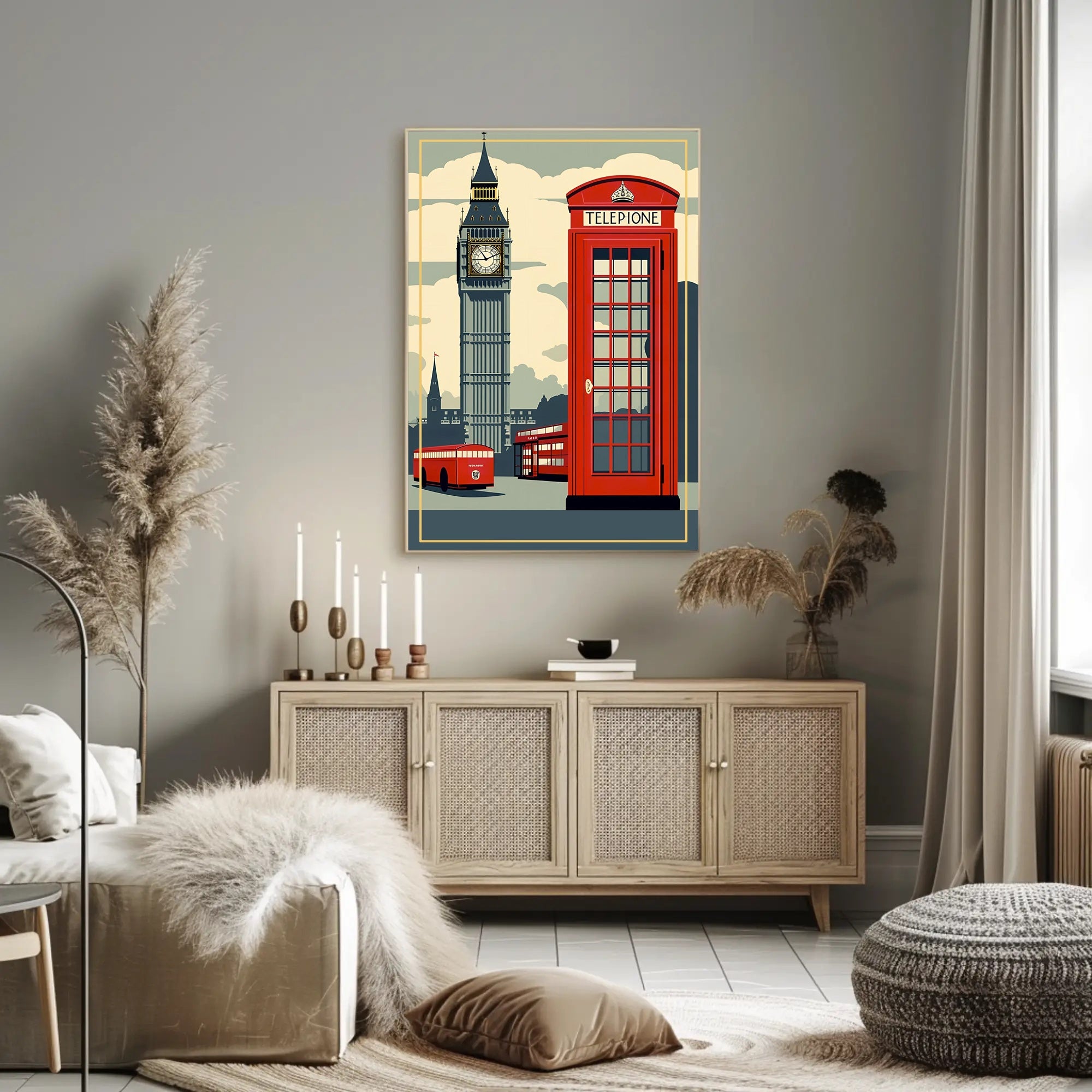 Iconic London Landmarks Poster