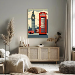 Iconic London Landmarks Poster