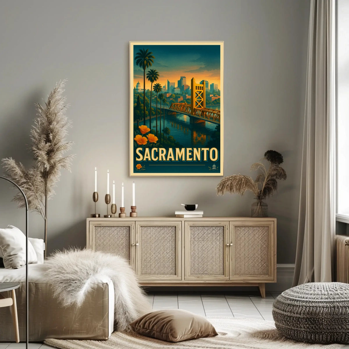 Sacramento Skyline Poster