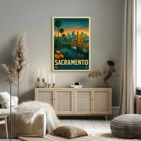 Sacramento Skyline Poster