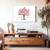 Autumn Serenity Tree Poster: Vibrant Fall Illustration