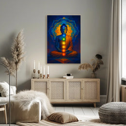 Meditative Buddha Chakra Wall Art Abstract or Artistic Poster