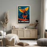 Saint Michael Modern Religious Art Poster