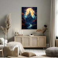 Enchanted Castle Under The Moon Poster