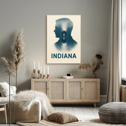 Indiana Silhouette Poster