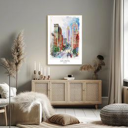 Atlanta Cityscape Poster PosterGoat