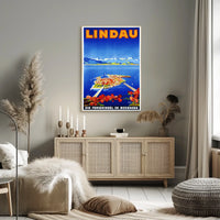 Lindau The Holiday Island In Lake Poster