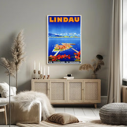 Lindau The Holiday Island In Lake Poster
