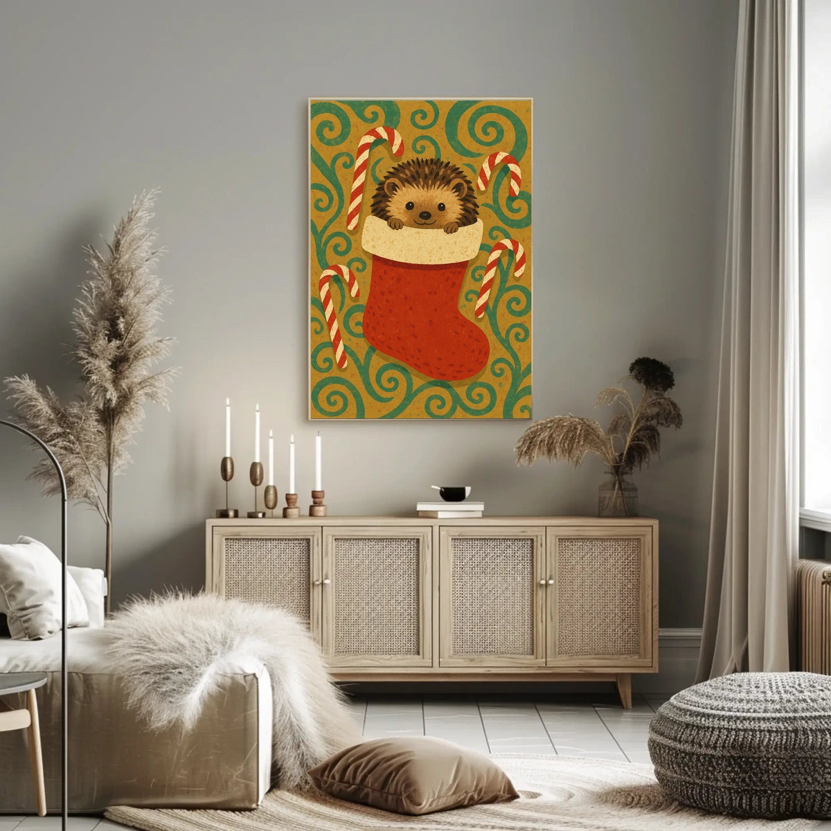 Holiday Hedgehog Surprise Poster