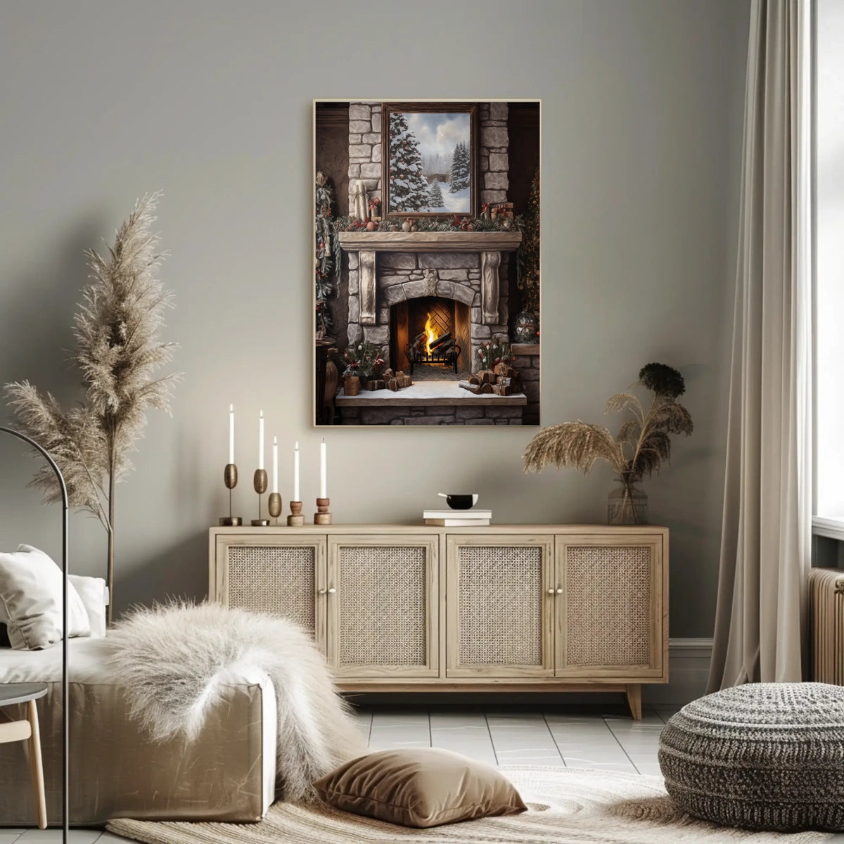 Cozy Winter Hearth Poster