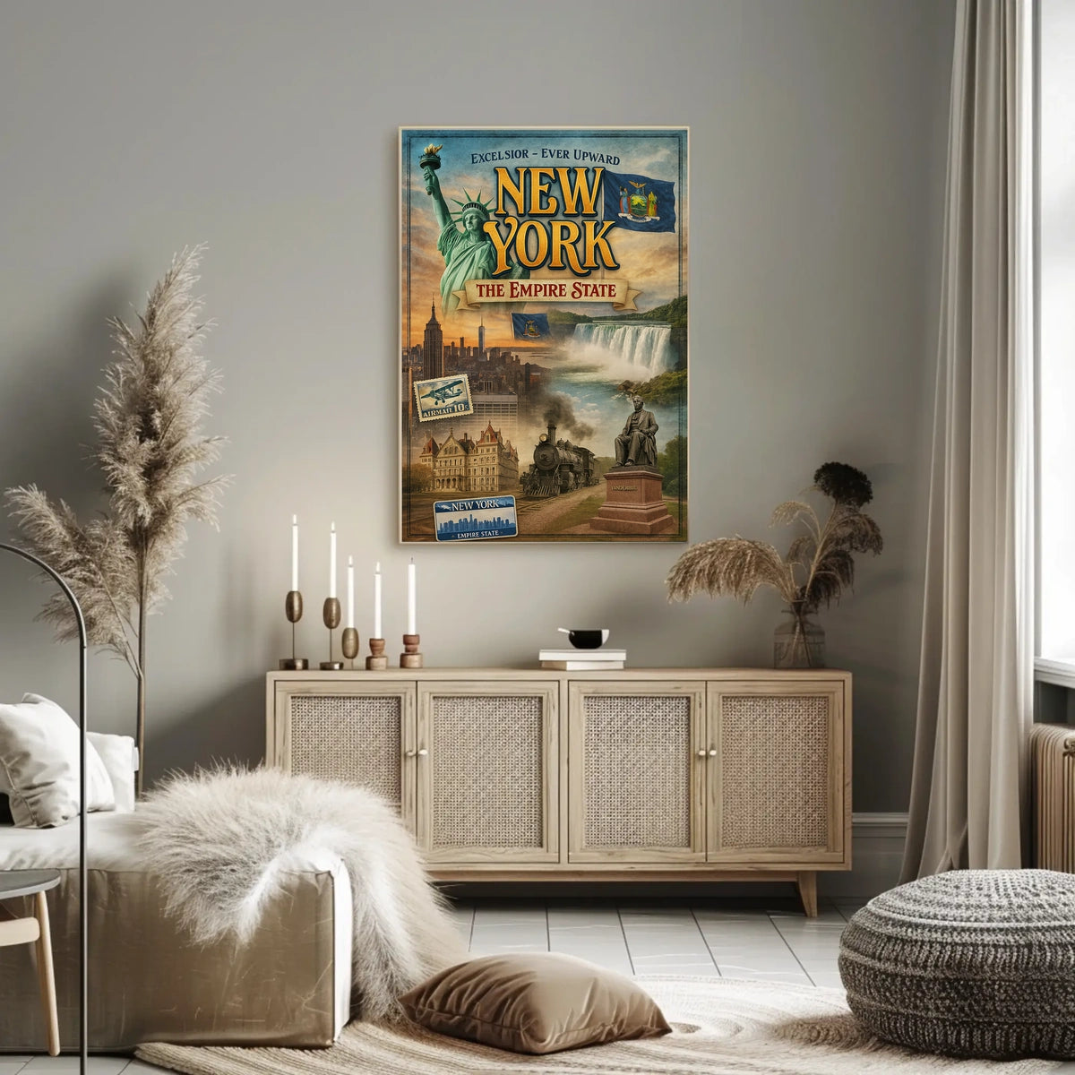 New York City Nostalgic Charm Poster Vintage Wall Art