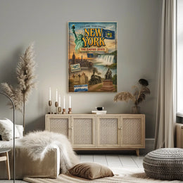 New York City Nostalgic Charm Poster Vintage Wall Art