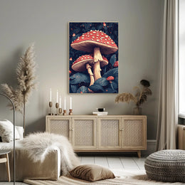 Enchanted Mushrooms Wall Art Print Decor
