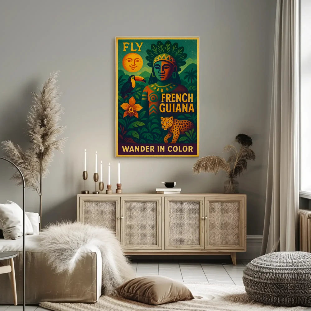 French Guiana Adventure Travel Poster PosterGoat