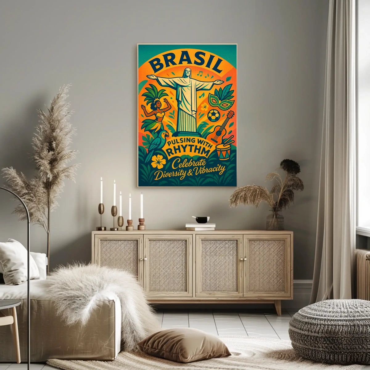 Brazil Pulsing with Rhythm Poster
