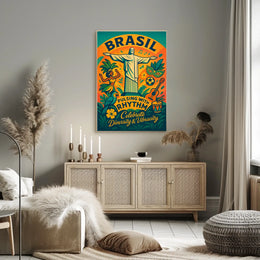 Brazil Pulsing with Rhythm Poster