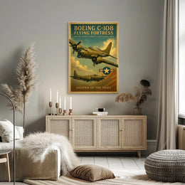 Legendary WWII Boeing C-108 Aviation Poster Art