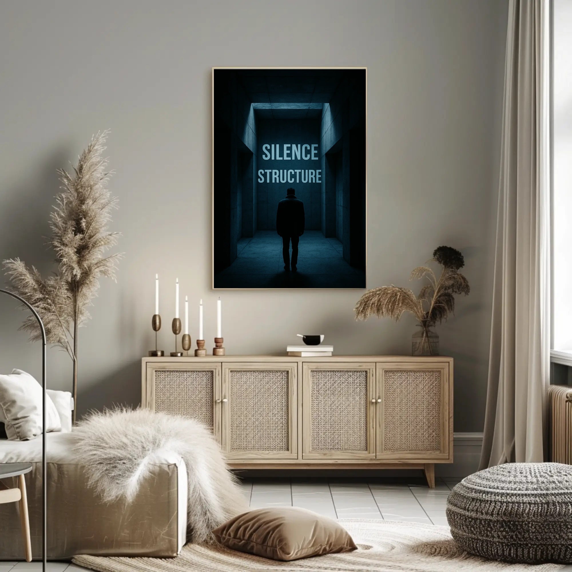 SILENCE STRUCTURE Minimalist Modern Art Abstract or Artistic Poster