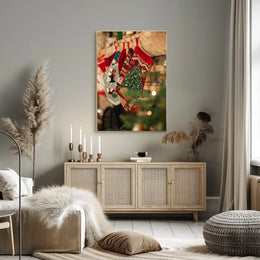 Festive Christmas Stockings Poster