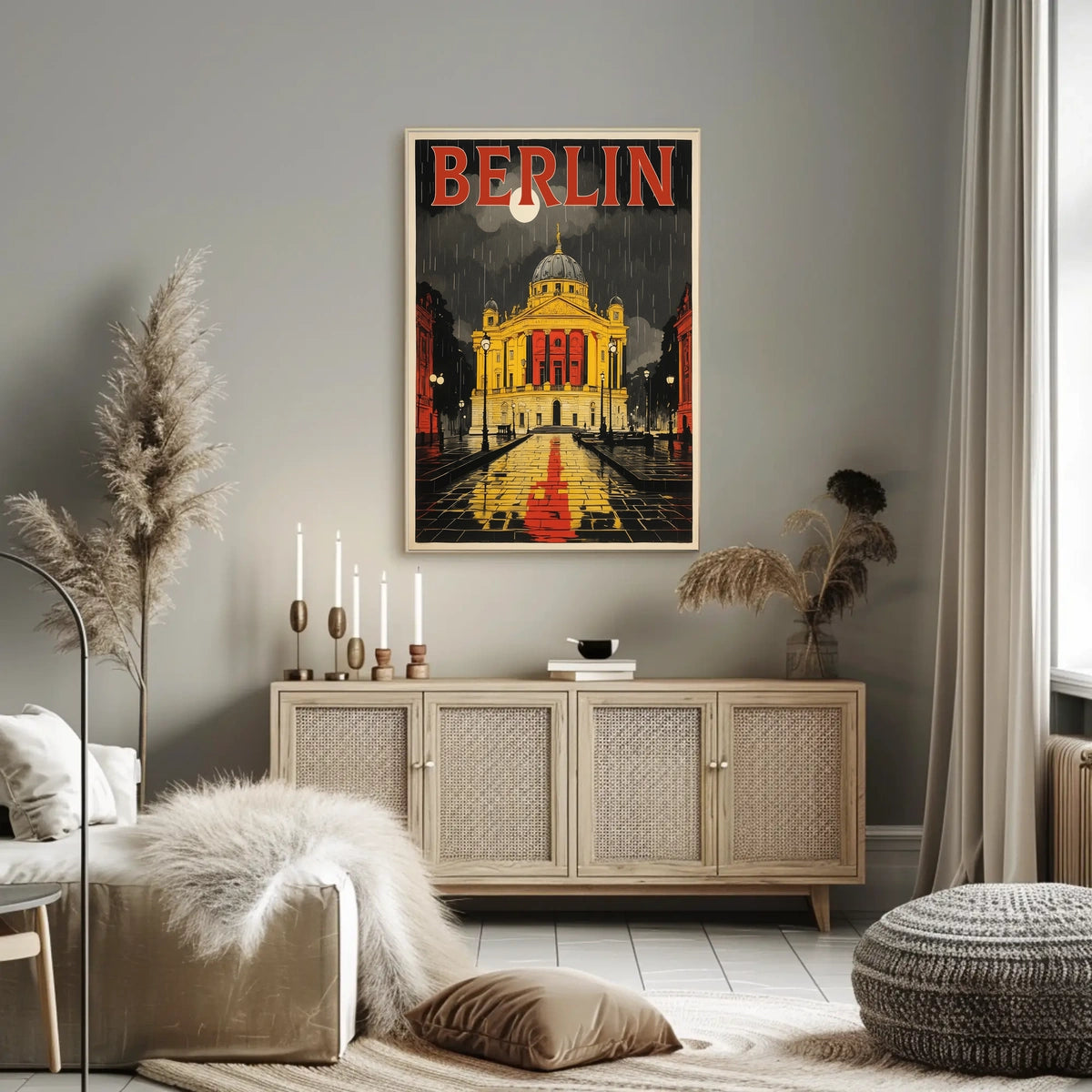 Berlin Architectural Nightscape Poster