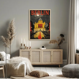 Berlin Architectural Nightscape Poster