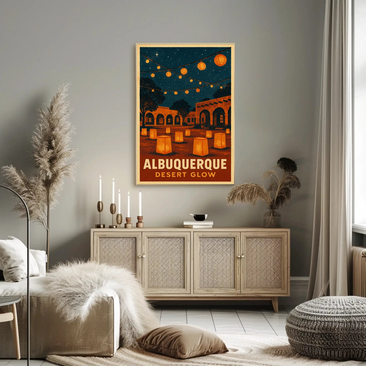 Albuquerque Desert Glow Poster