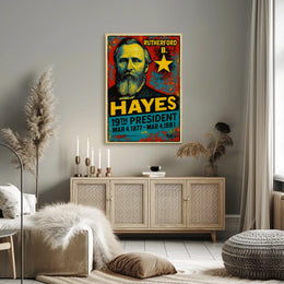 Rutherford B. Hayes 19th President of the United States Graffiti Pop Art Poster