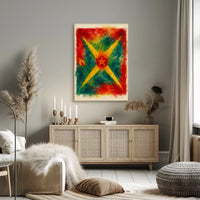 Vibrant Abstract Starburst Poster