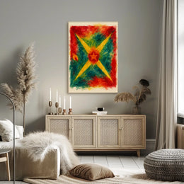 Vibrant Abstract Starburst Poster
