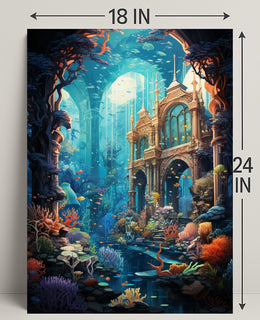 Enchanted Underwater Ruins Poster