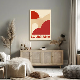 Louisiana Abstract Art Poster